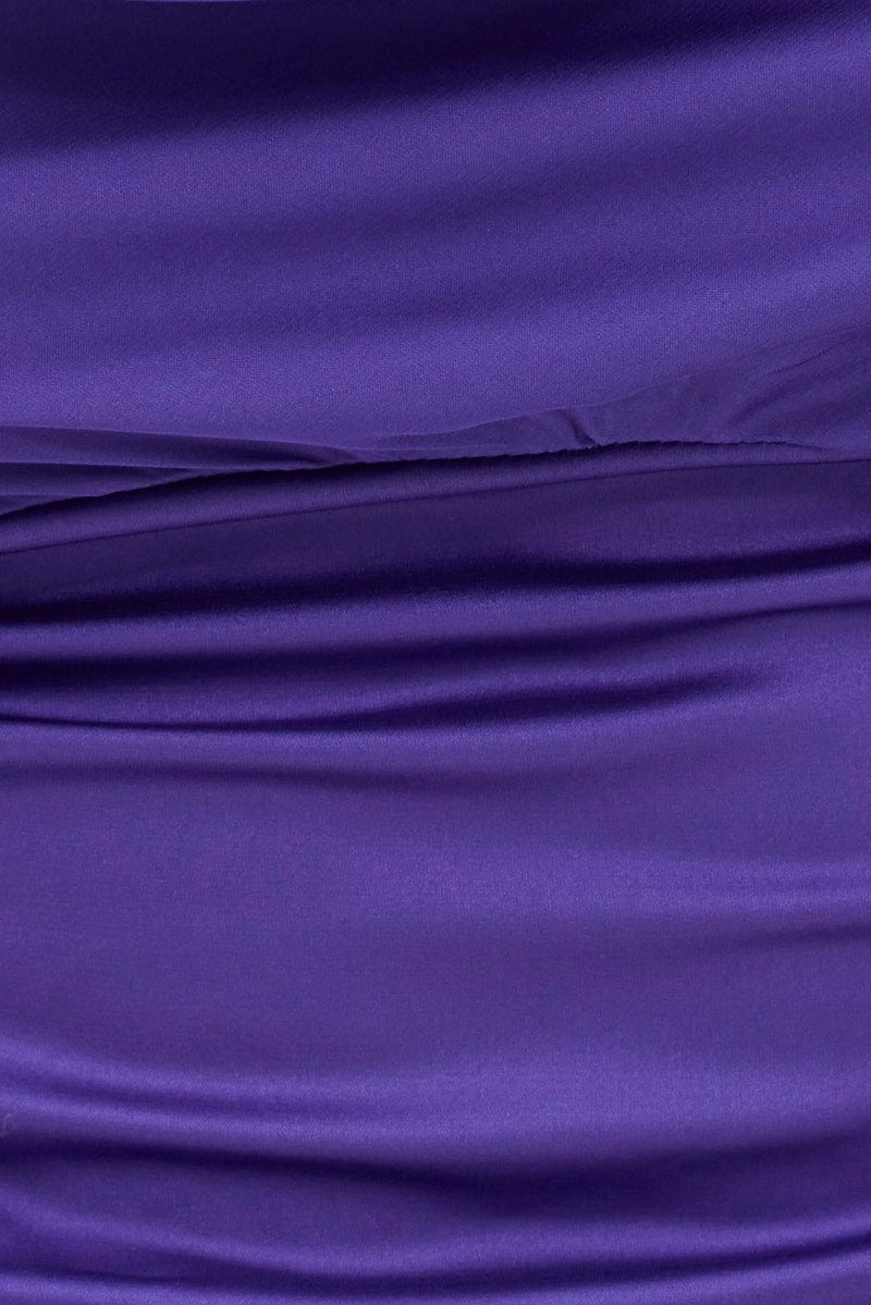 Purple Sleeveless Satin Cami Top