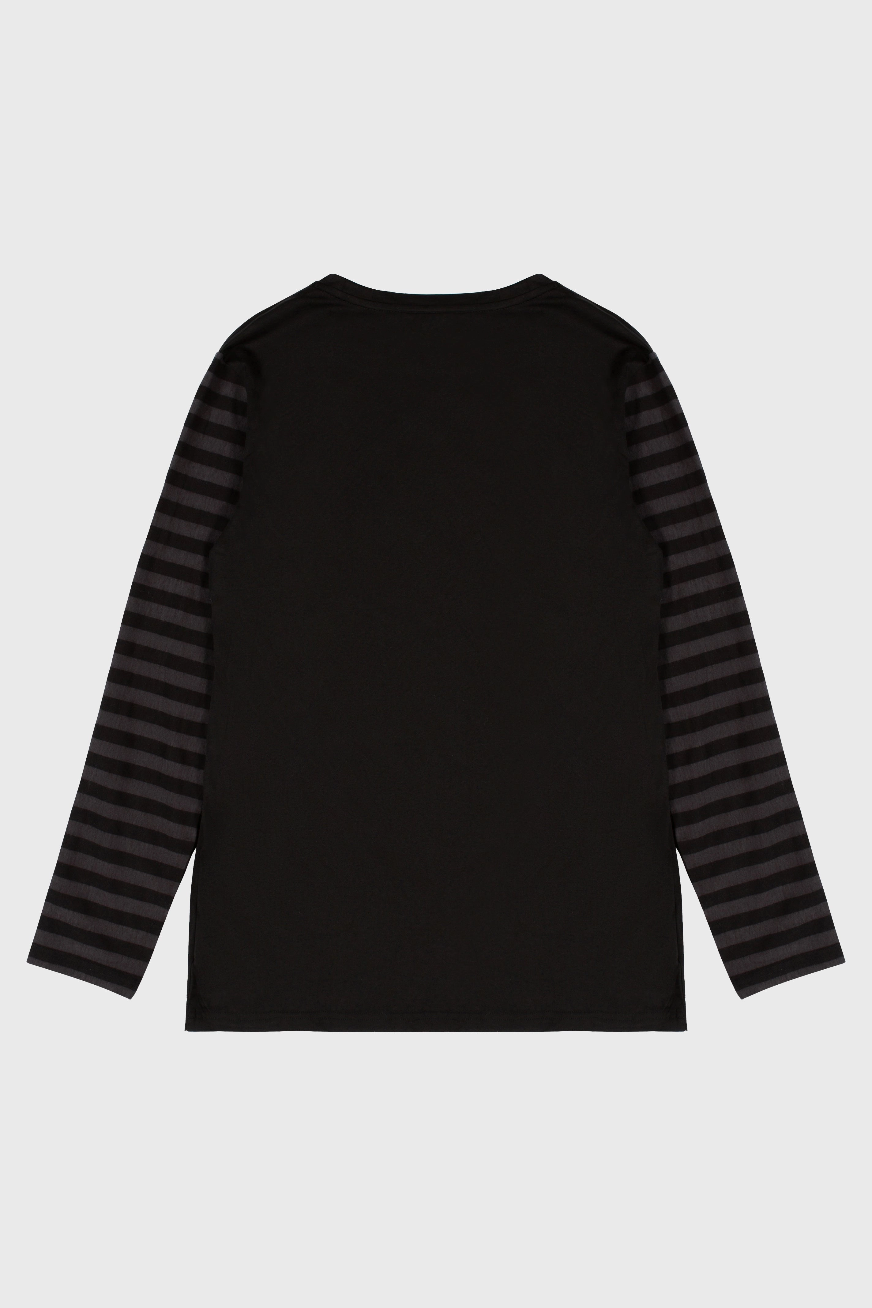 Purrrfect Pairing Stripe Sleeve Top