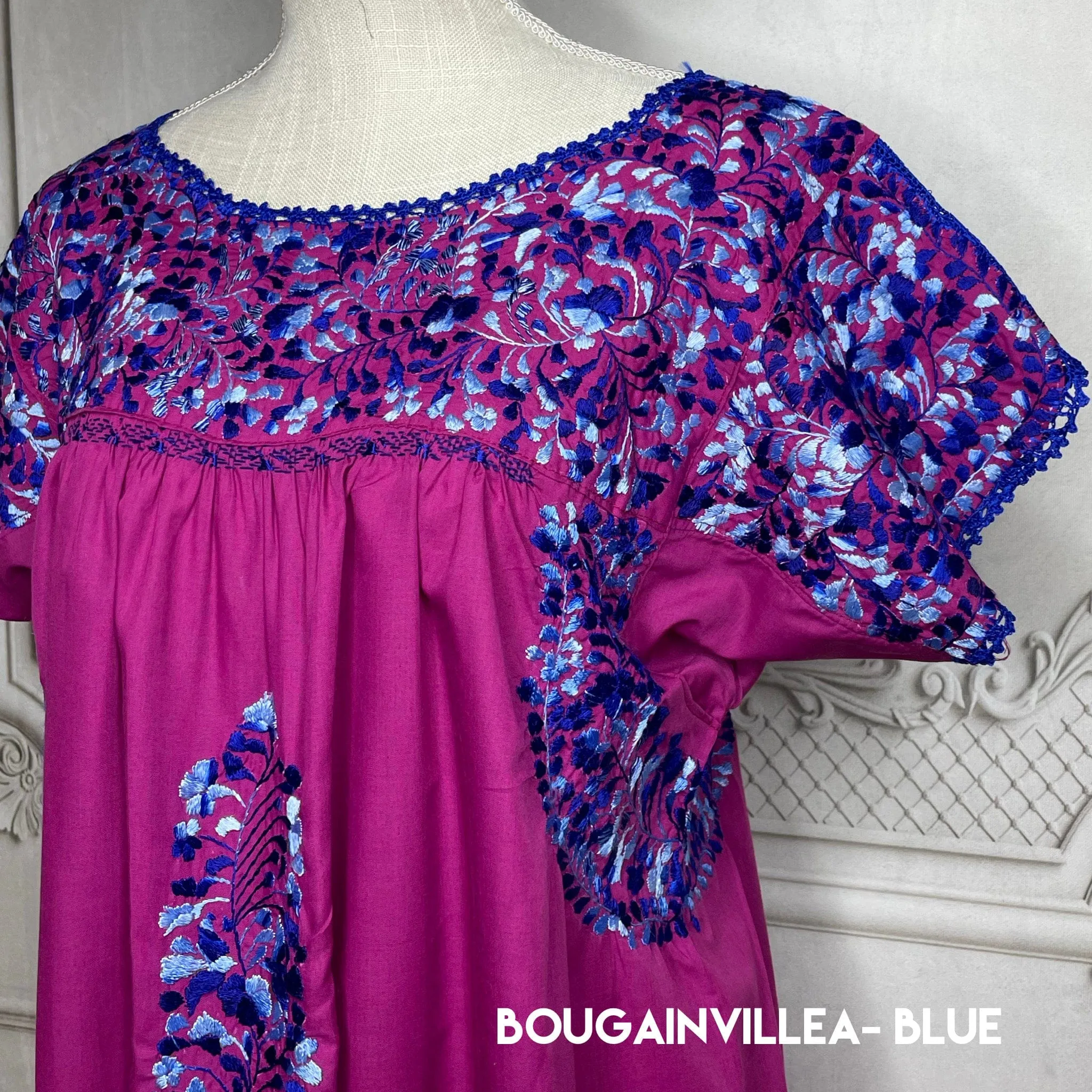 San Antonino Gala Dress - Long Bougainvillea Blue