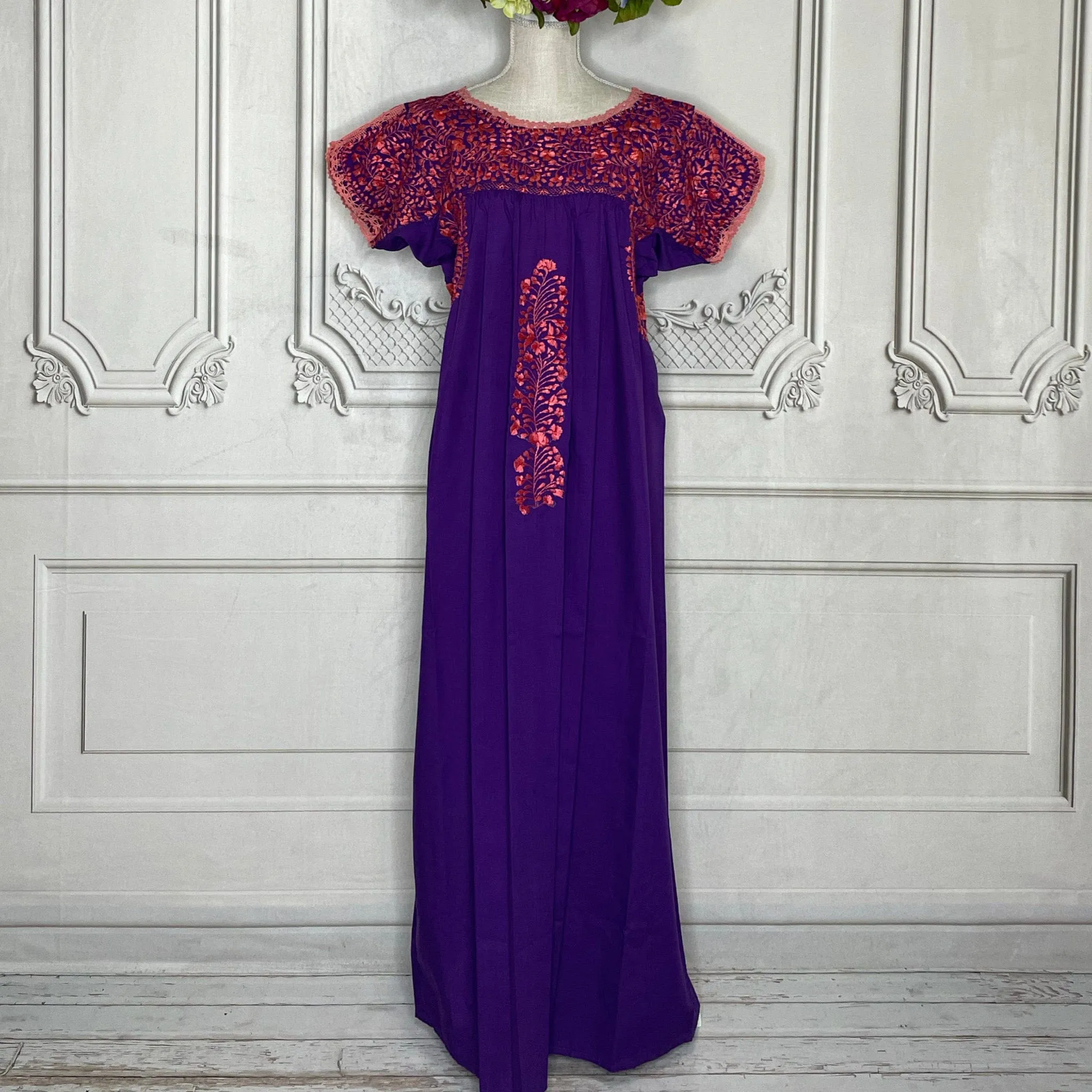 San Antonino Gala Dress - Long Purple Coral