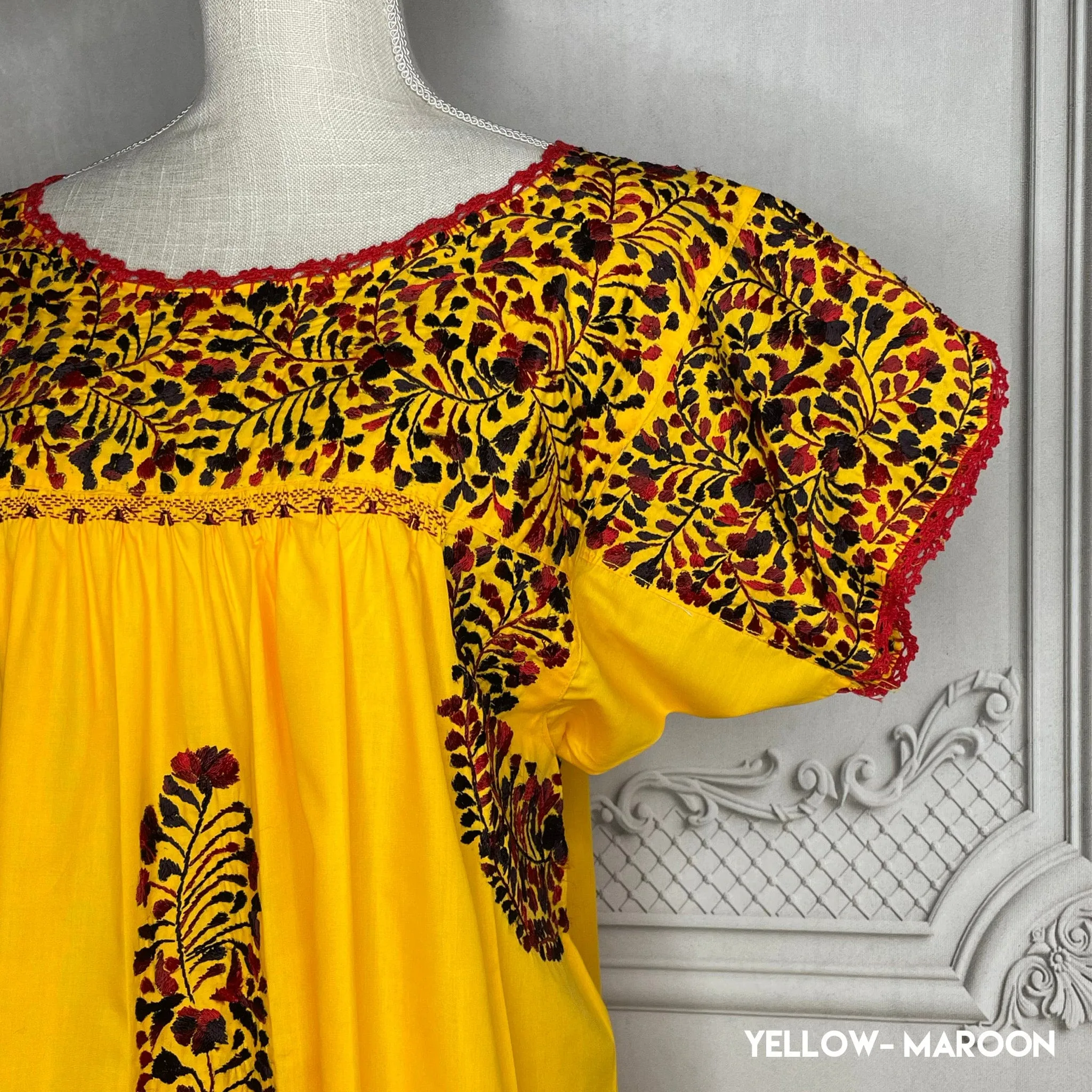San Antonino Gala Dress - Long Yellow Red