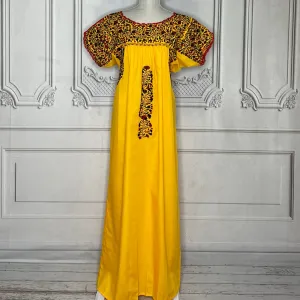 San Antonino Gala Dress - Long Yellow Red