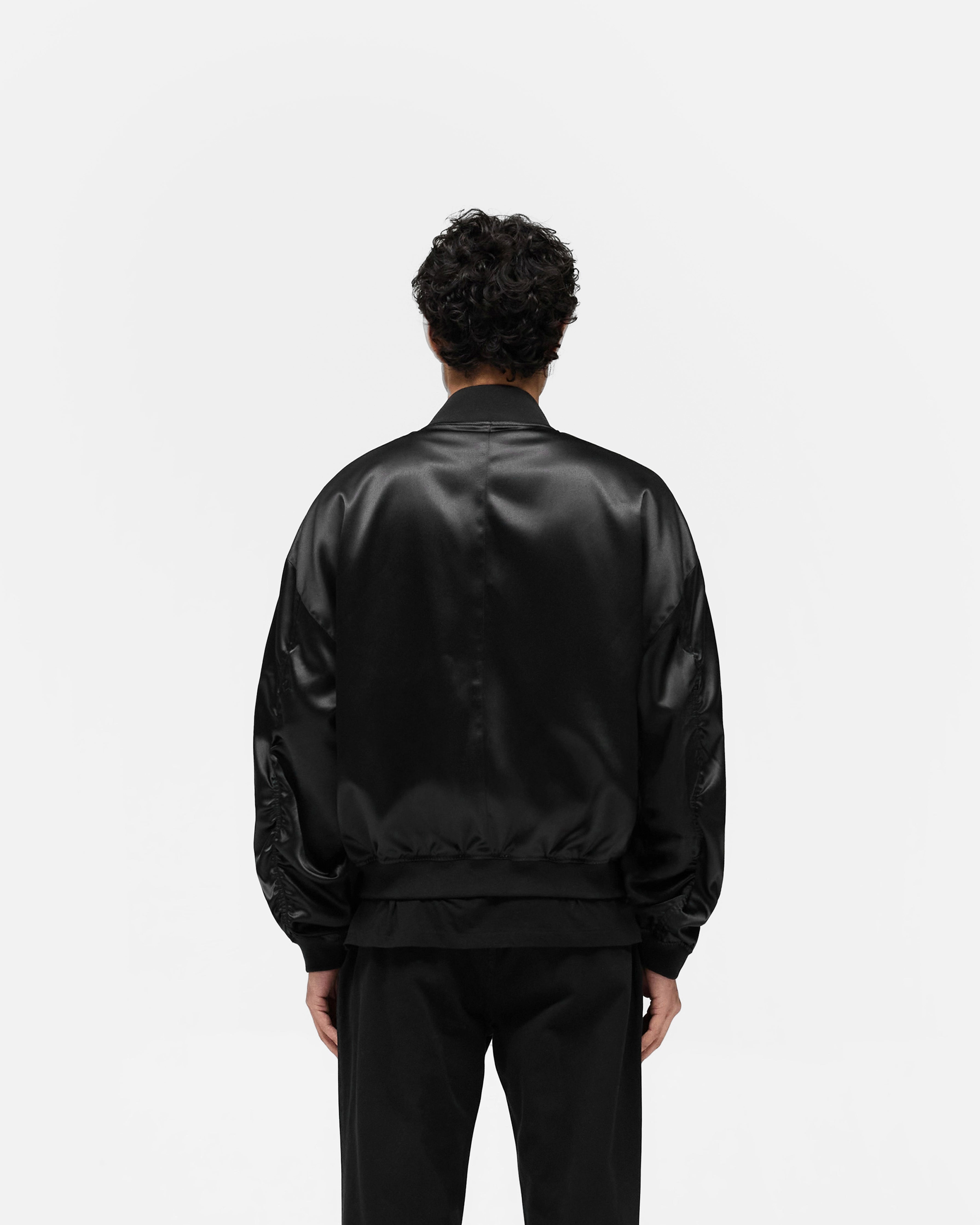 Satin Bomber - Black