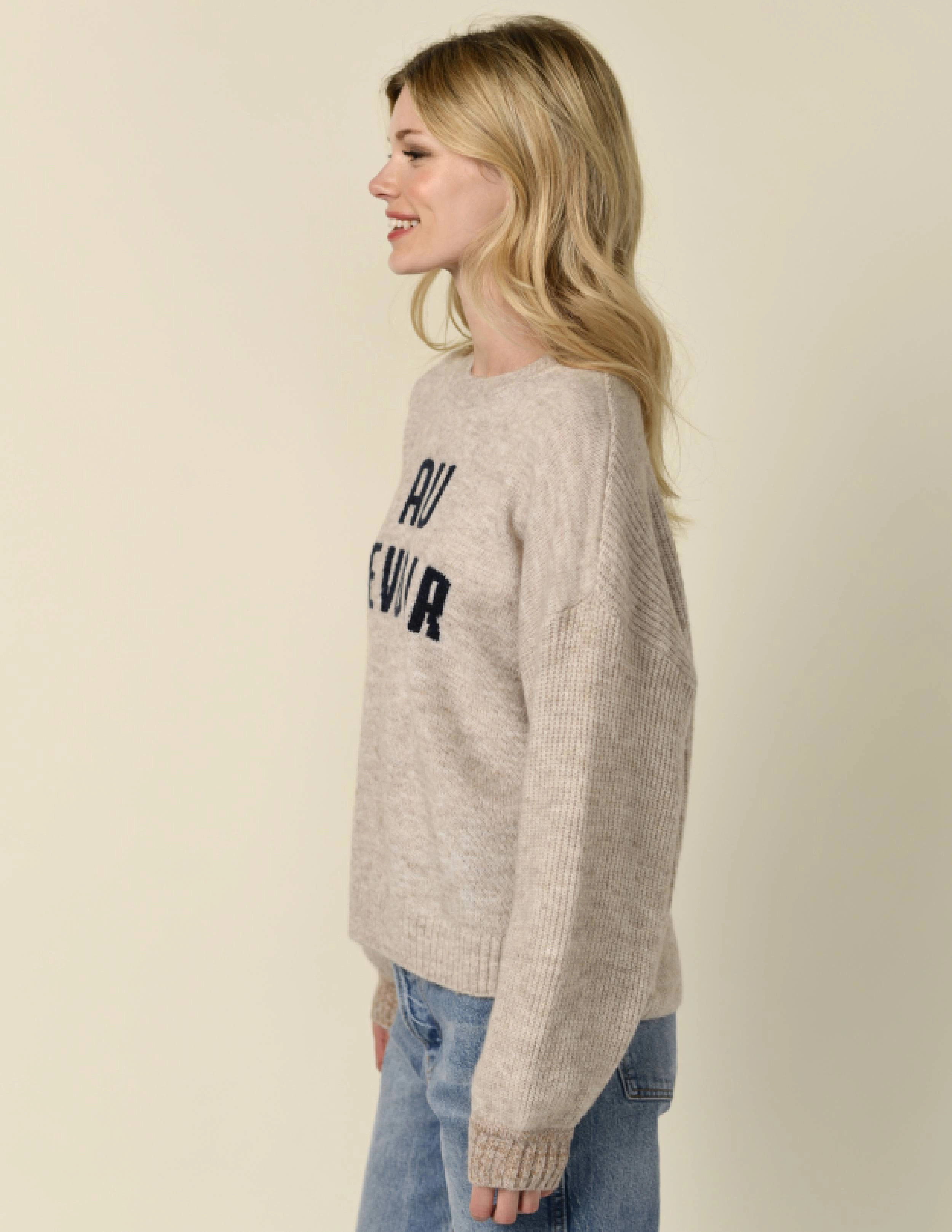 Sundry Au Revoir Insarsia Sweater in Oyster