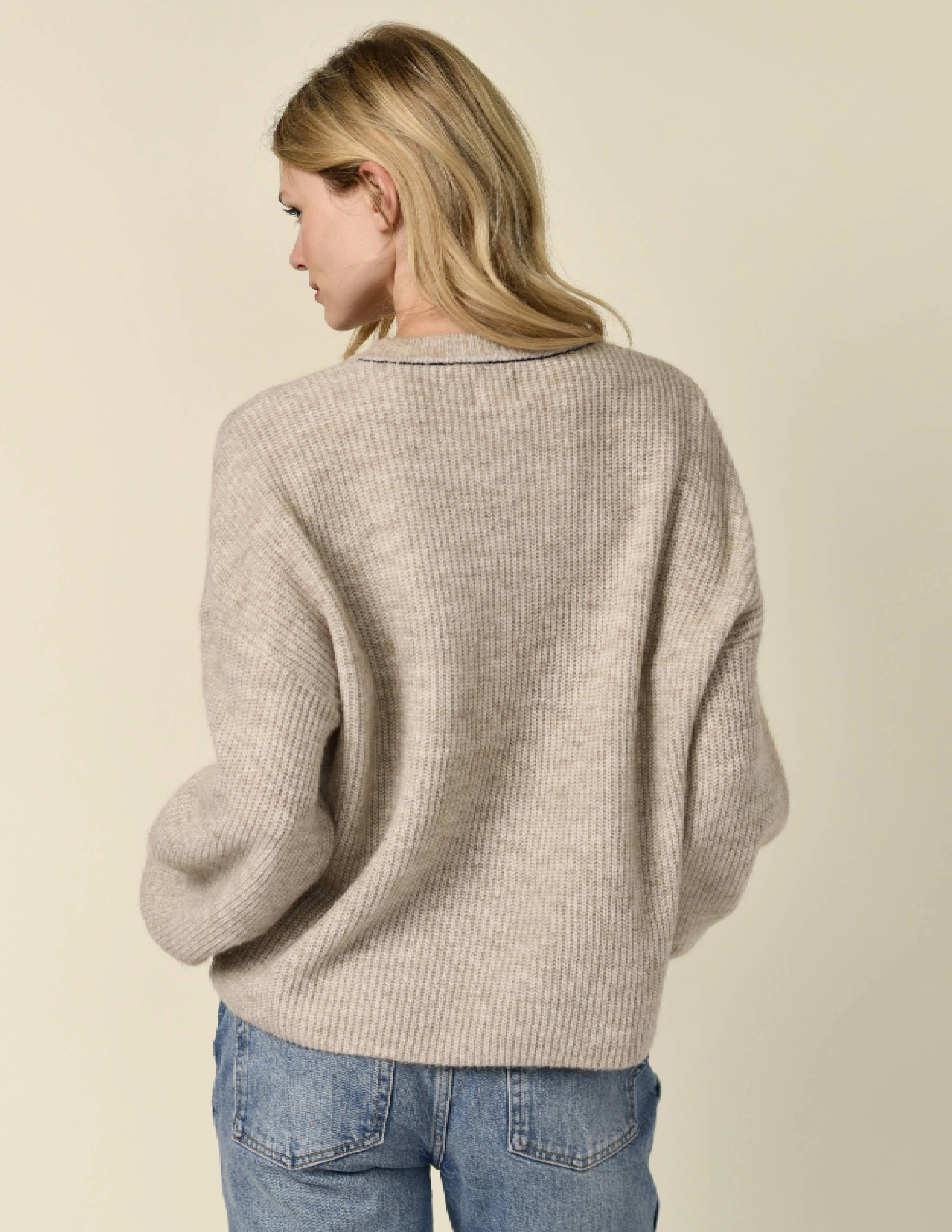 Sundry Au Revoir Insarsia Sweater in Oyster