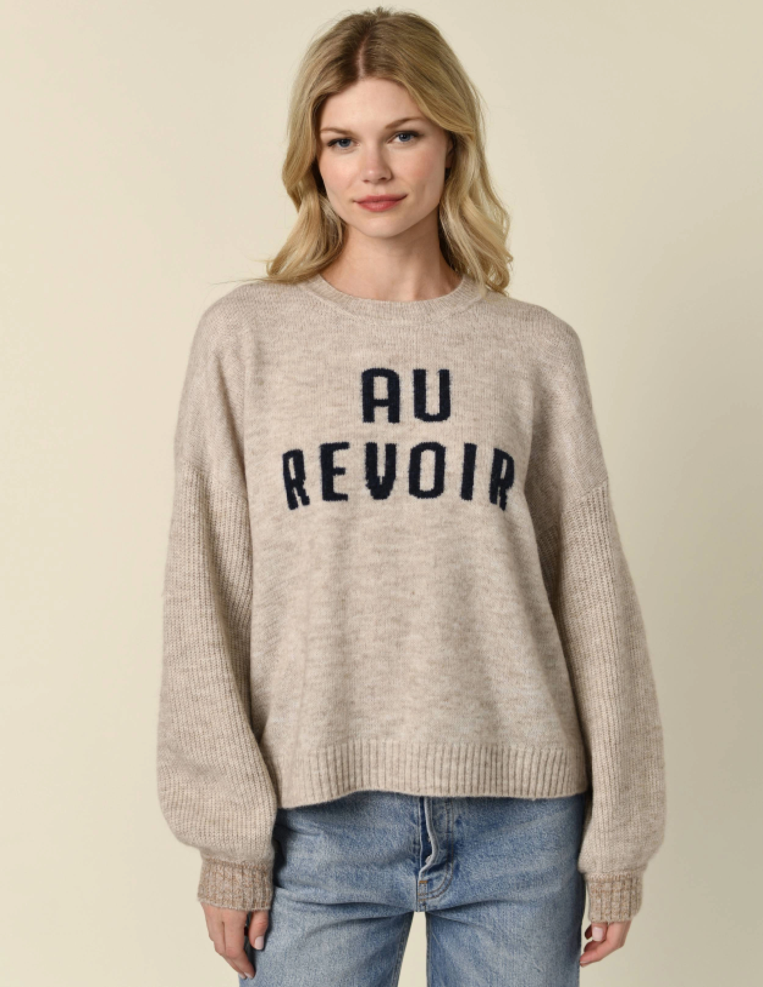 Sundry Au Revoir Insarsia Sweater in Oyster