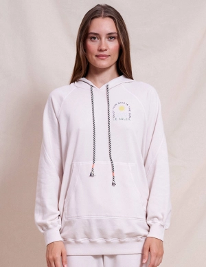 Sundry Le Soleil Boyfriend Hoodie in Oyster