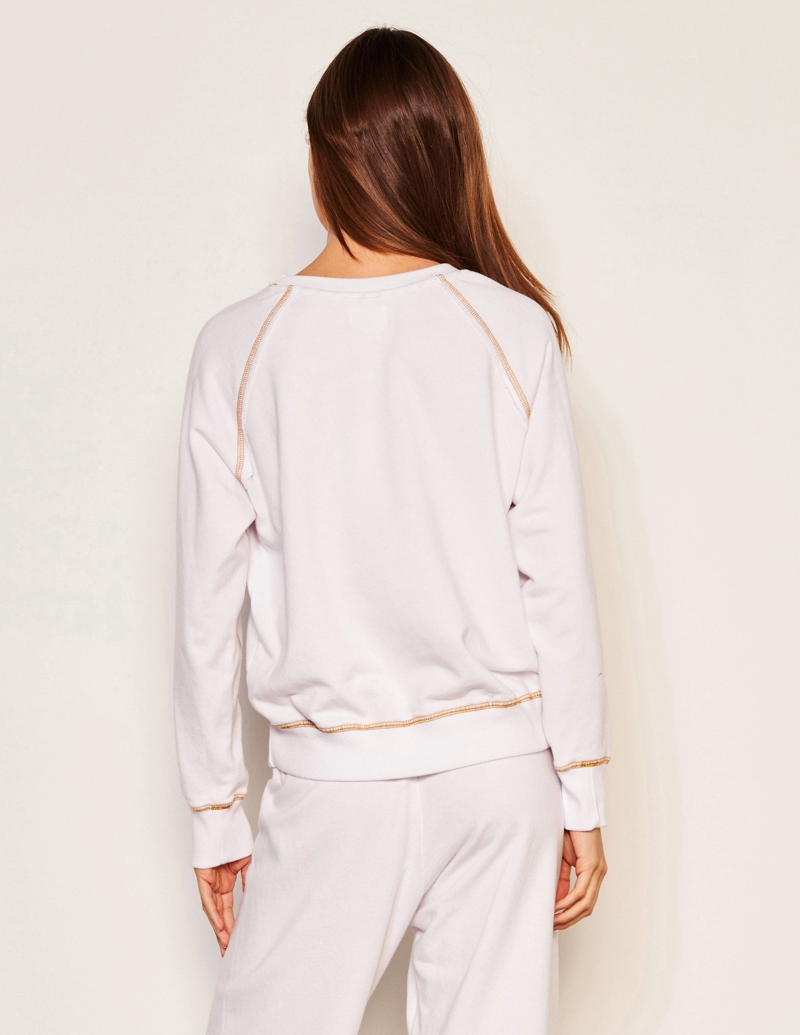 Sundry Sunrise Raglan Sweatshirt in Optic White