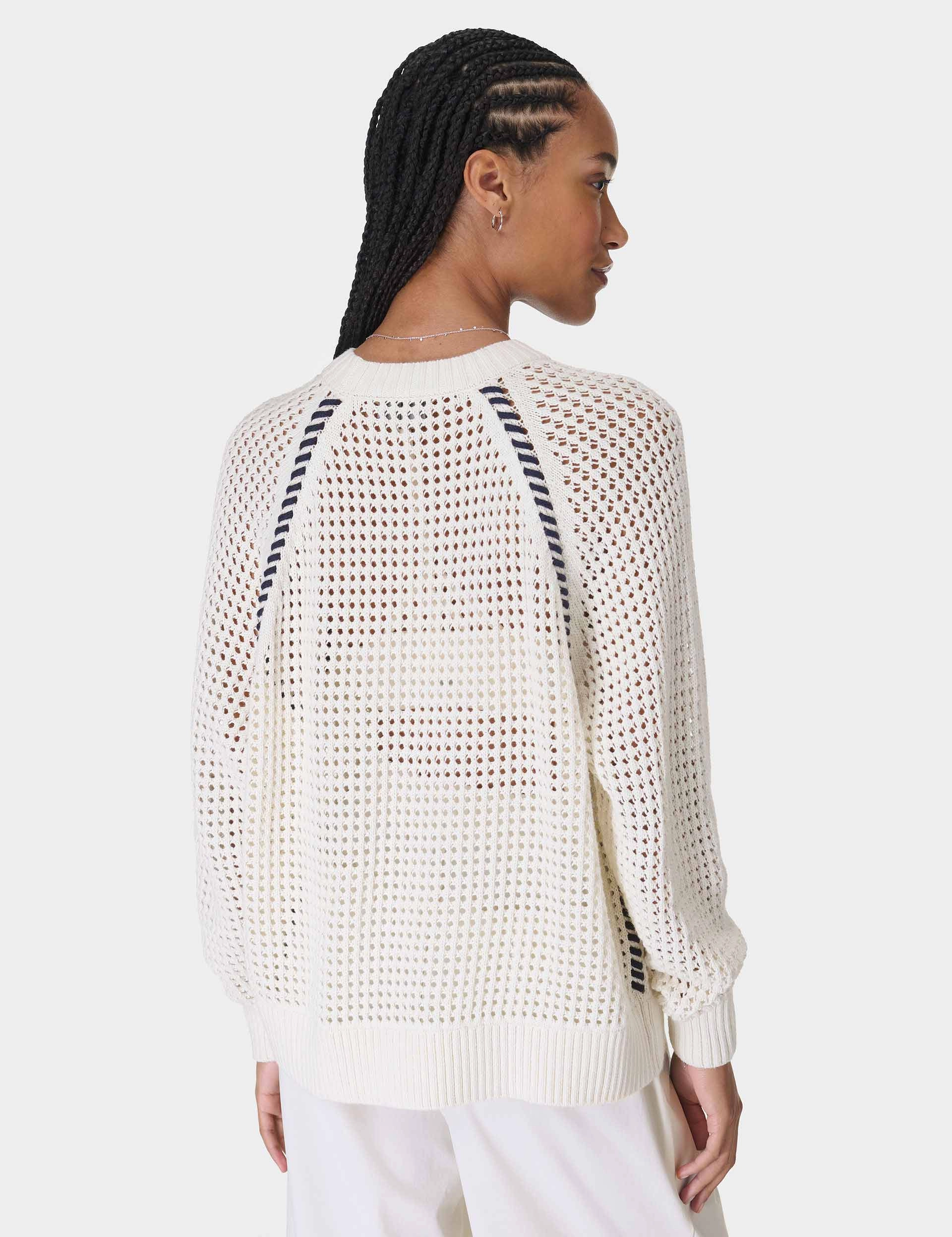 Tides High Whipstitch Jumper - Lily White