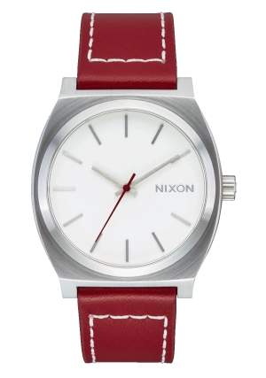 Time Teller Leather - Silver / Egret / Cranberry