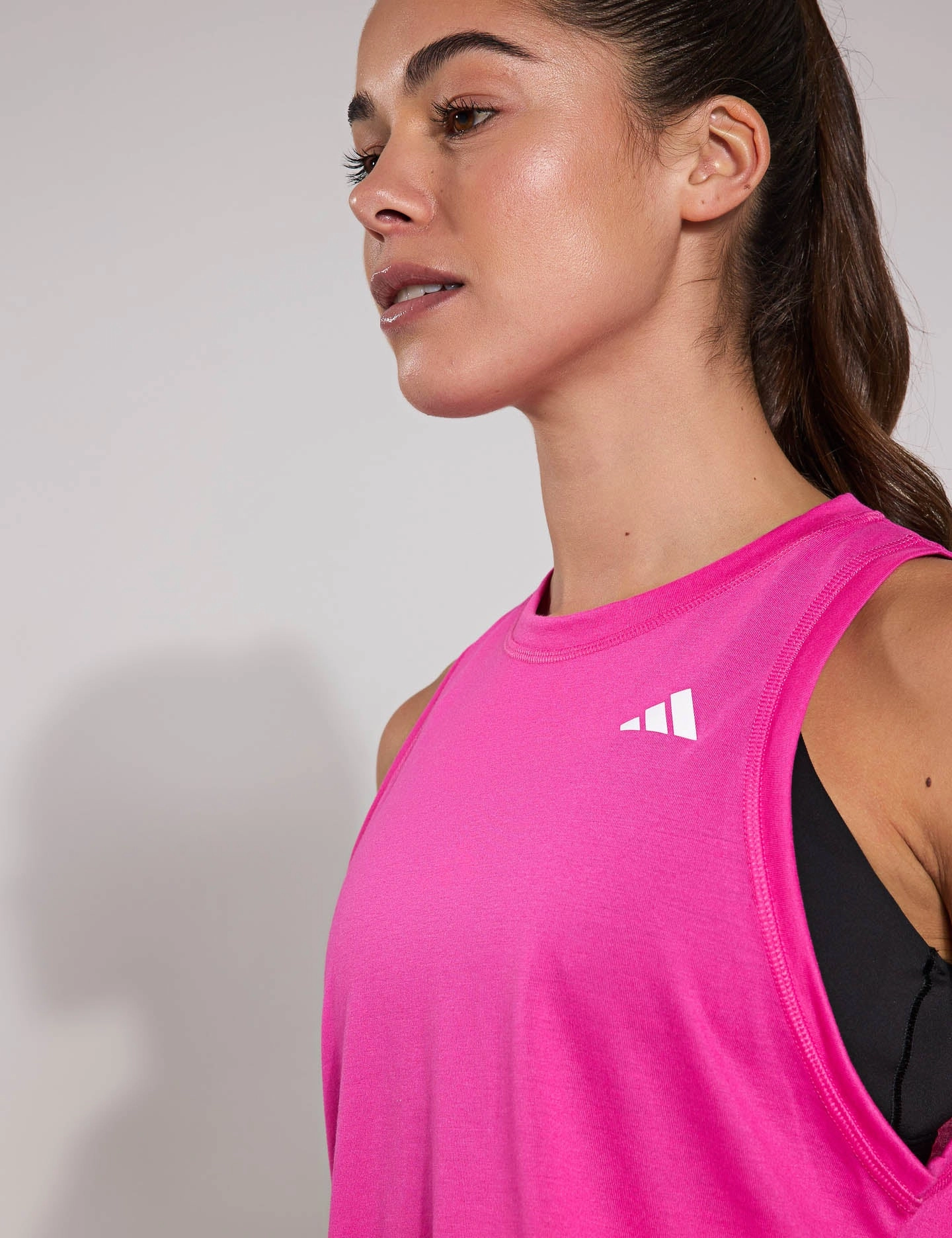 Train Essentials Boxy Workout Tank Top - Semi Lucid Fuchsia