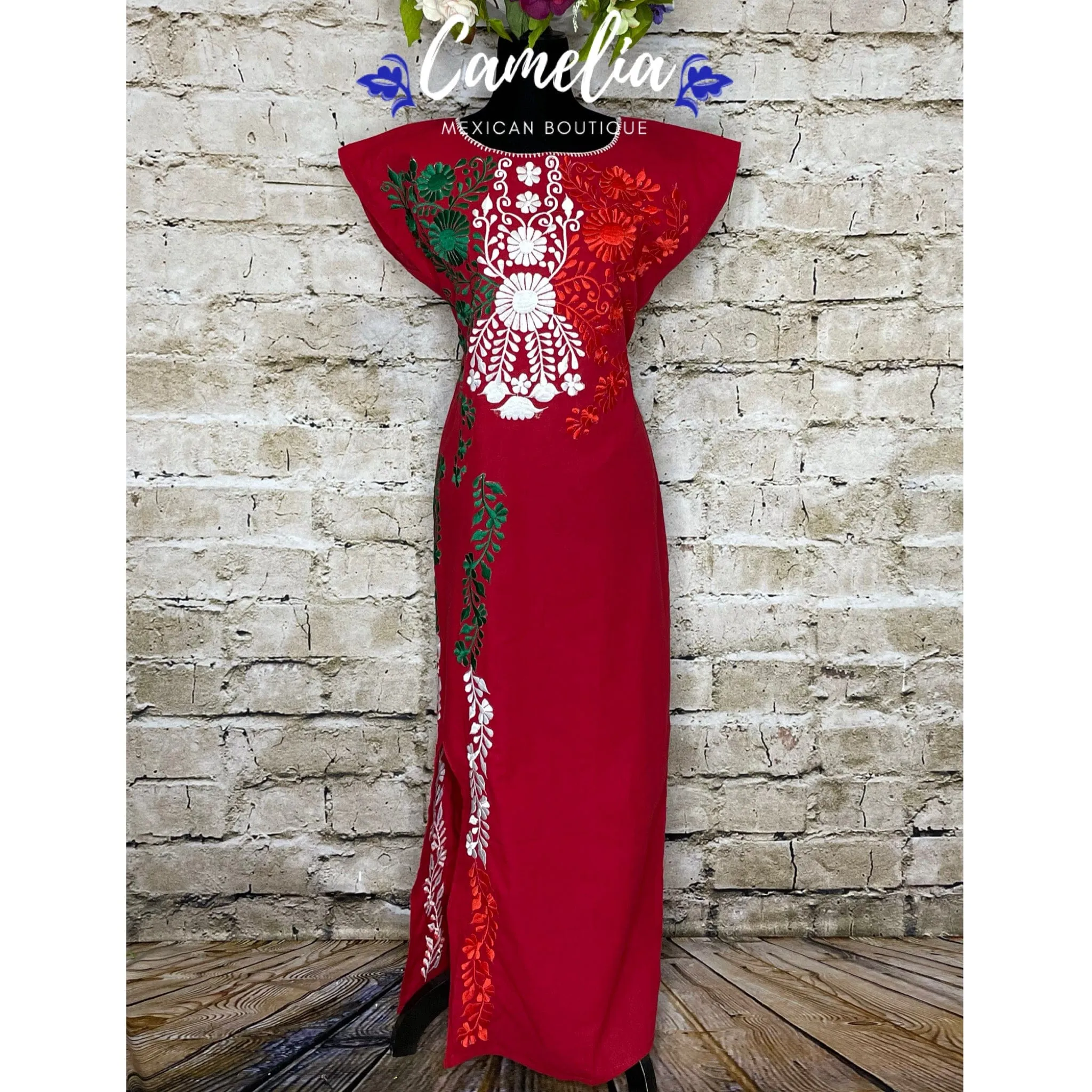 Tri-Color VIVA MEXICO Maxi Dress