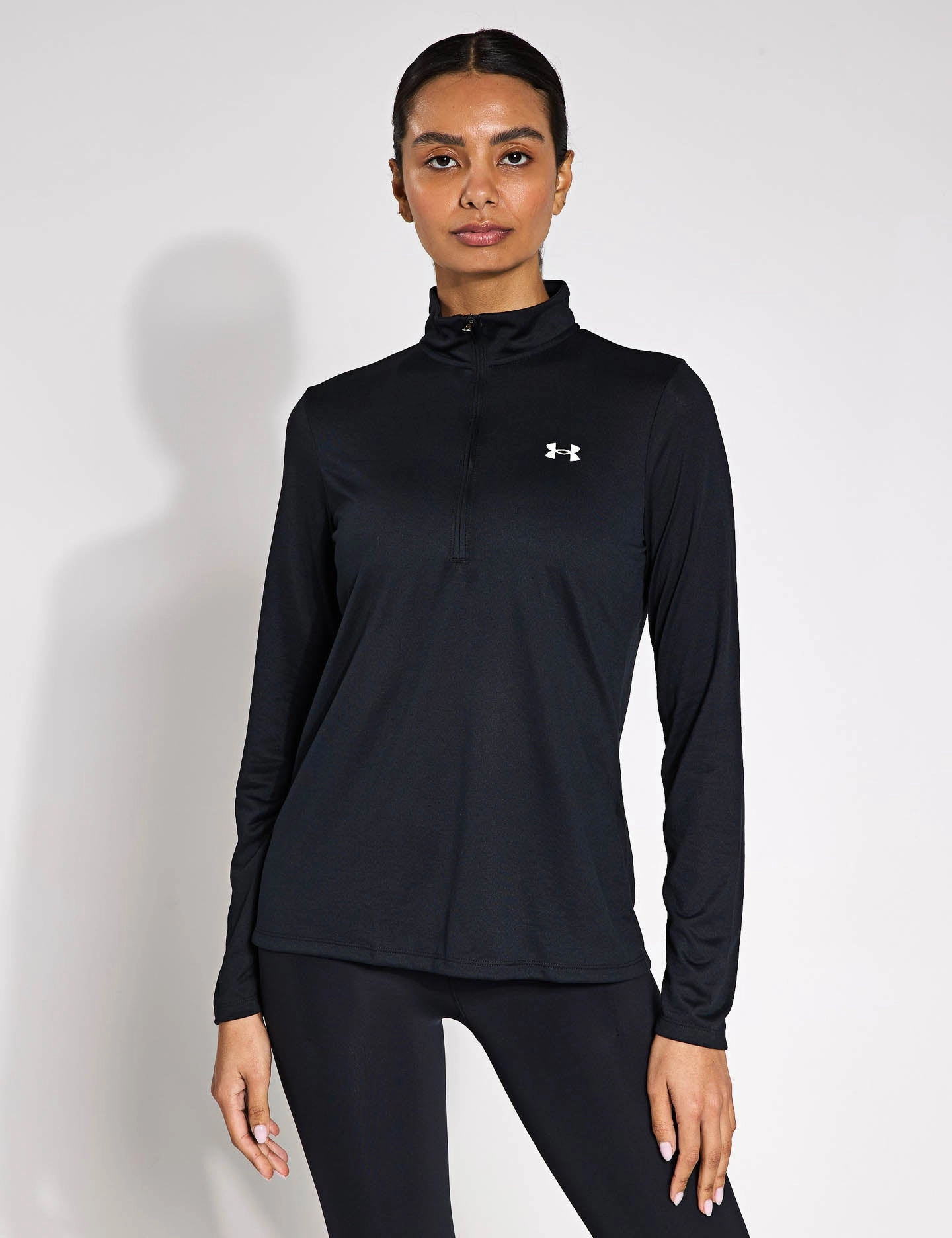 UA Tech 1/2 Zip - Black/White