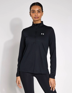 UA Tech 1/2 Zip - Black/White