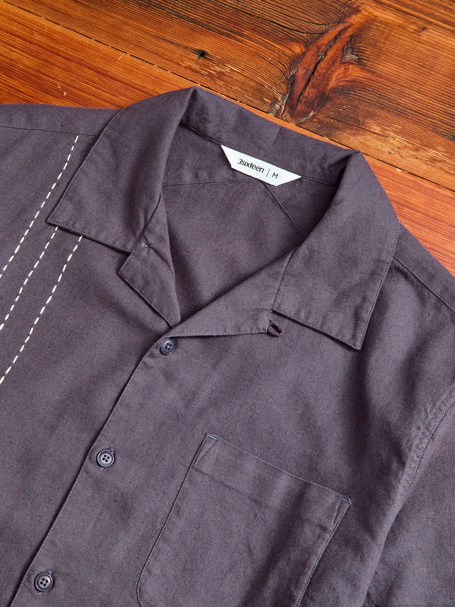 Vacation Shirt in Plum Handstitch