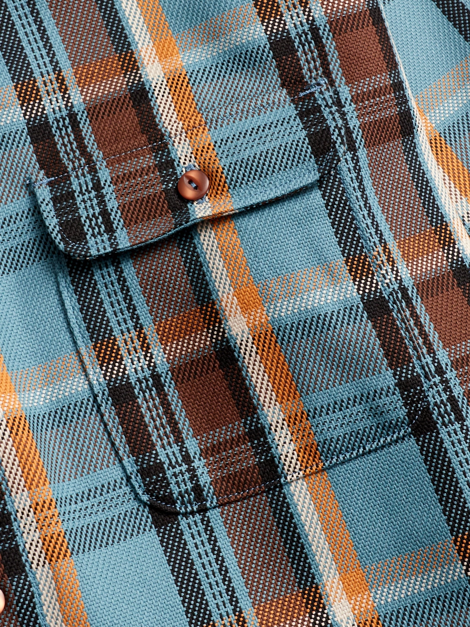 Webster Shirt in Blue Twill Check