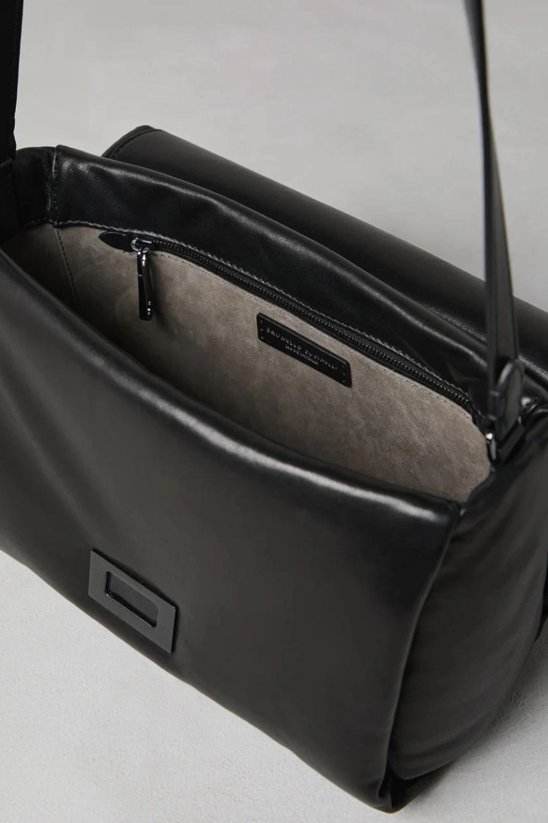 Wet Effect Nappa Handbag
