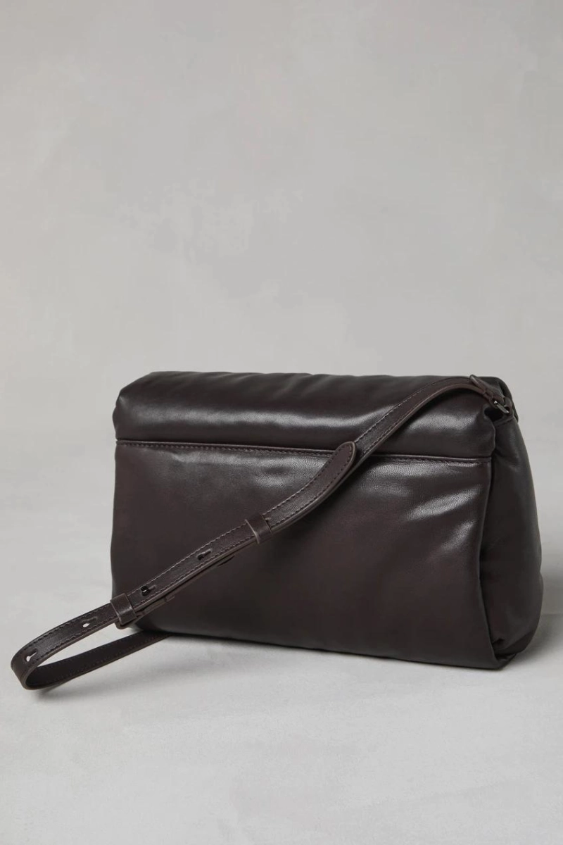 Wet Effect Nappa Handbag