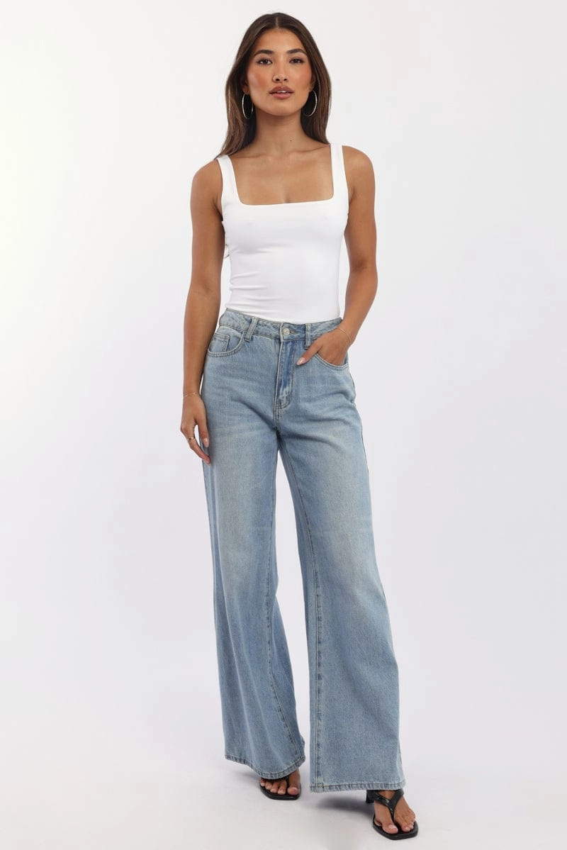 White Bodysuit Sleeveless Double Layered Supersoft