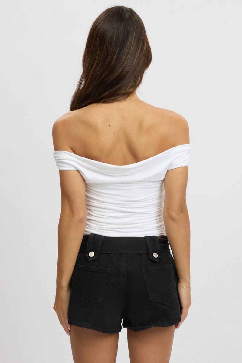 White Off Shoulder Top