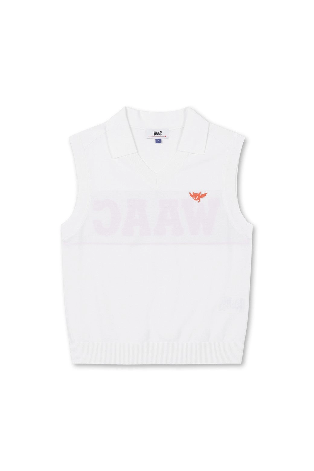 Women's ATHLETIC Deep V-neck Knit Vest White