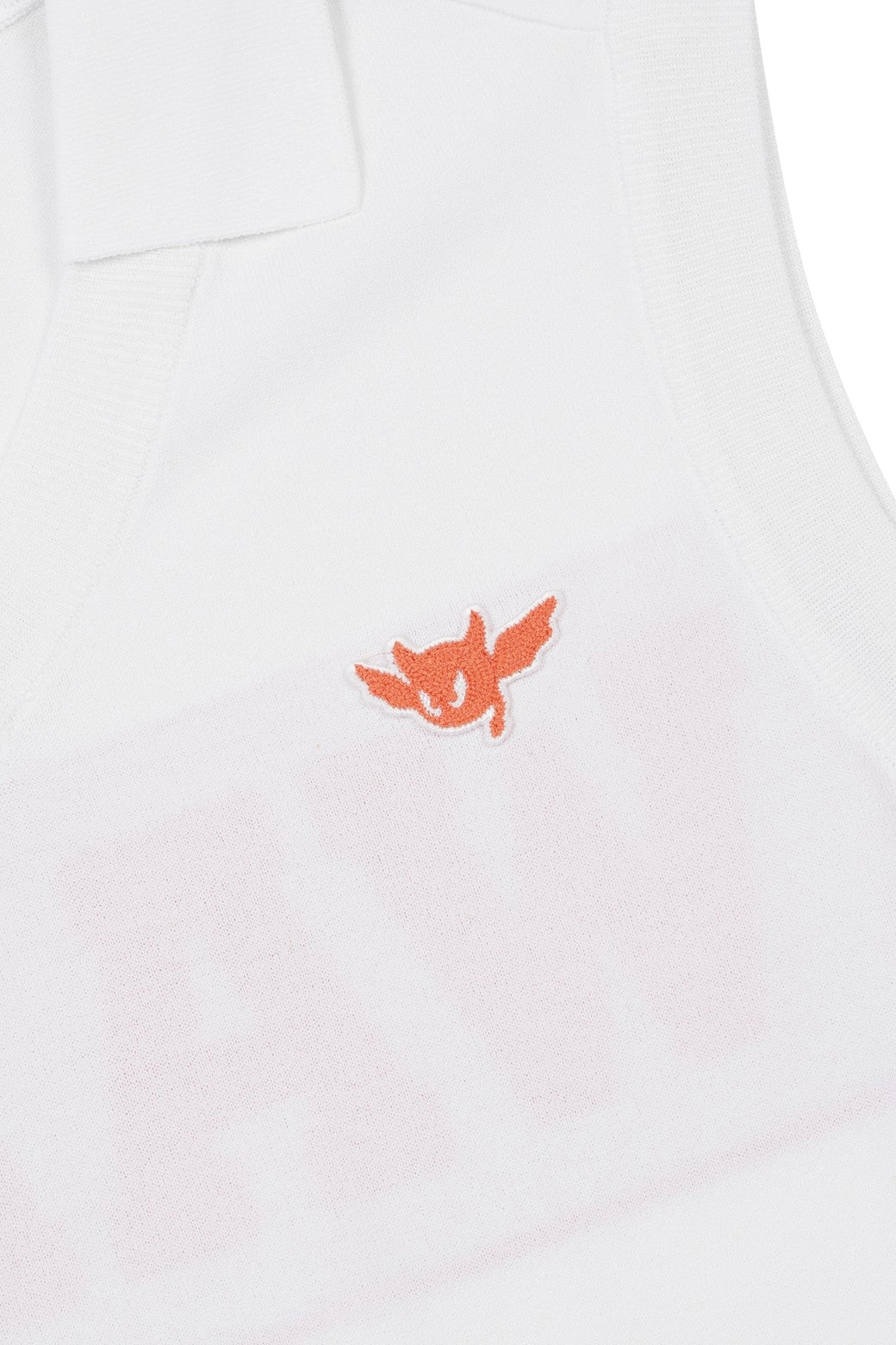 Women's ATHLETIC Deep V-neck Knit Vest White