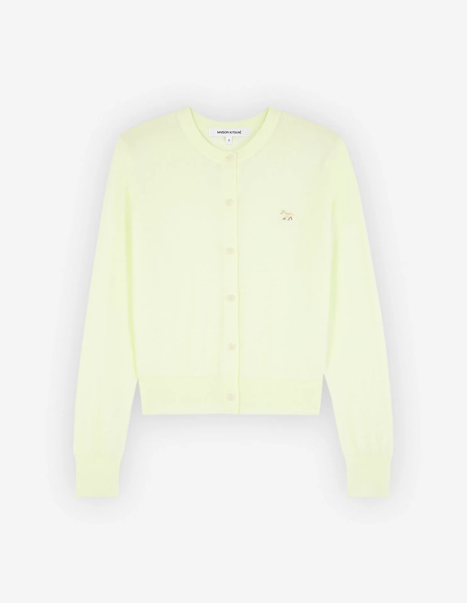 Women's Baby Fox Patch Regular Cardigan Lemonade