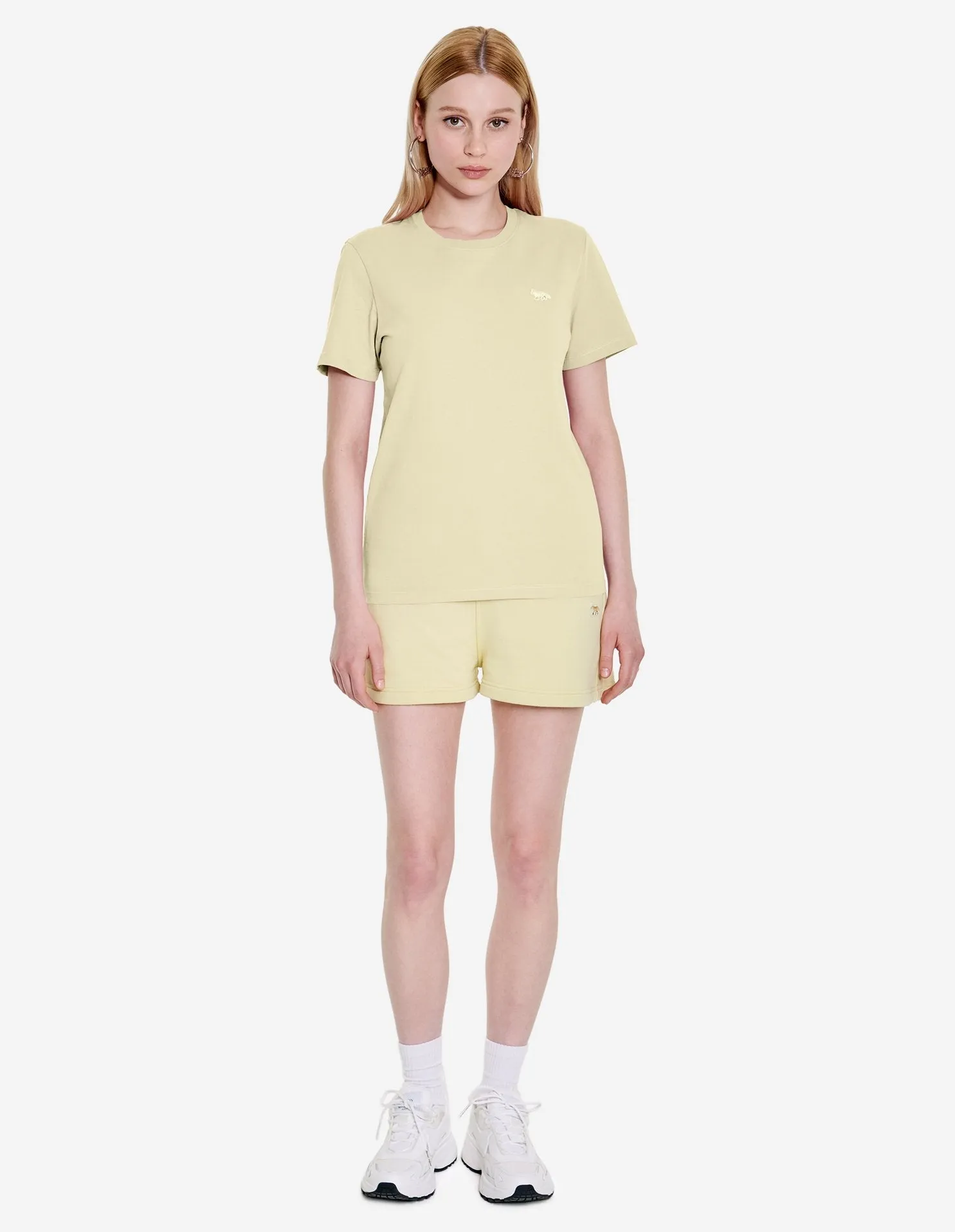 Women's Baby Fox Patch Regular Tee-shirt Chalk Yellow