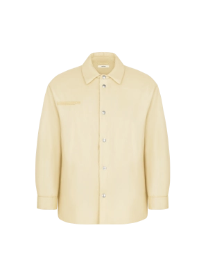 Womens Flower-Warmth Padded Overshirt—Rind Yellow
