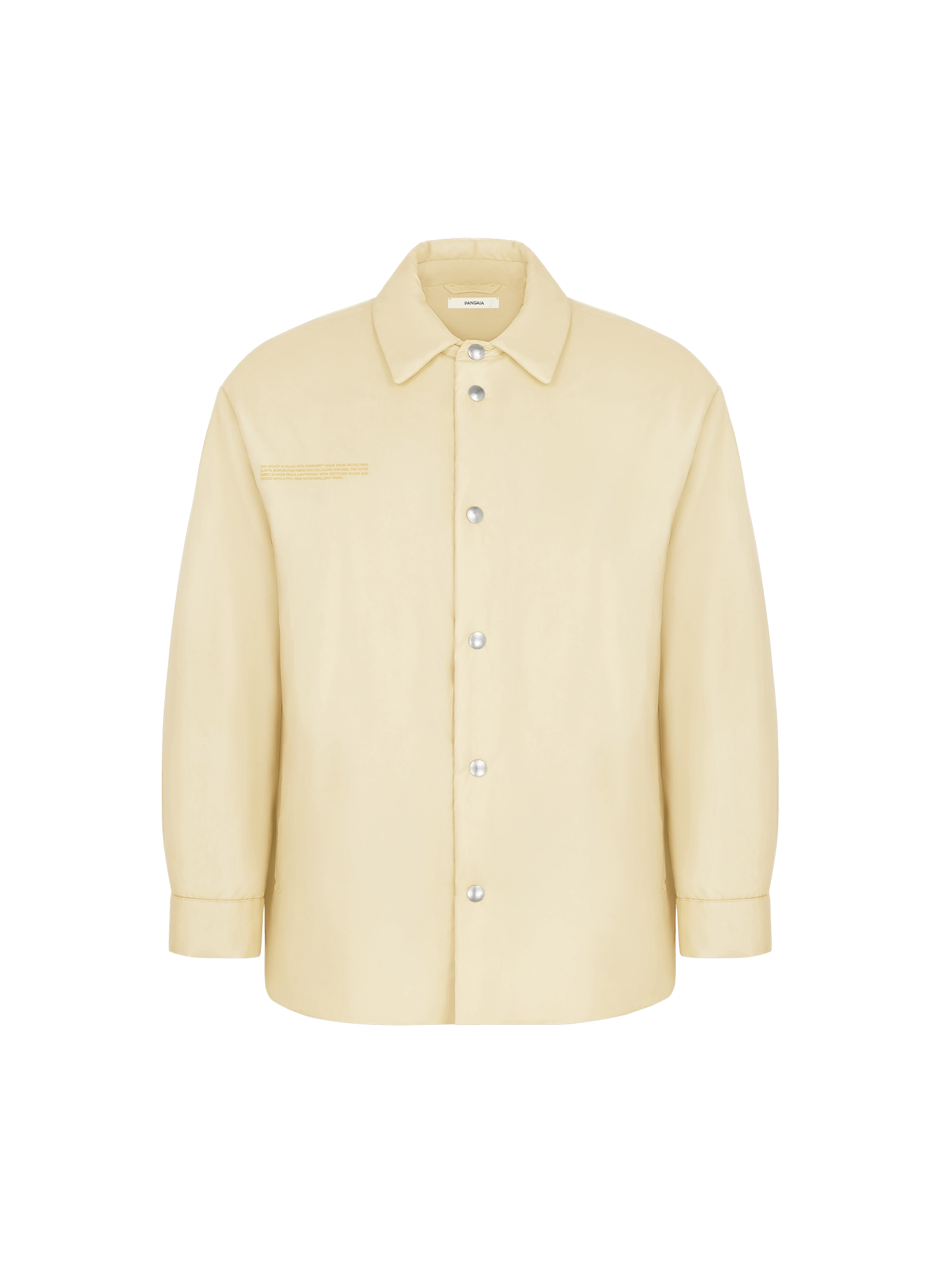 Womens Flower-Warmth Padded Overshirt—Rind Yellow
