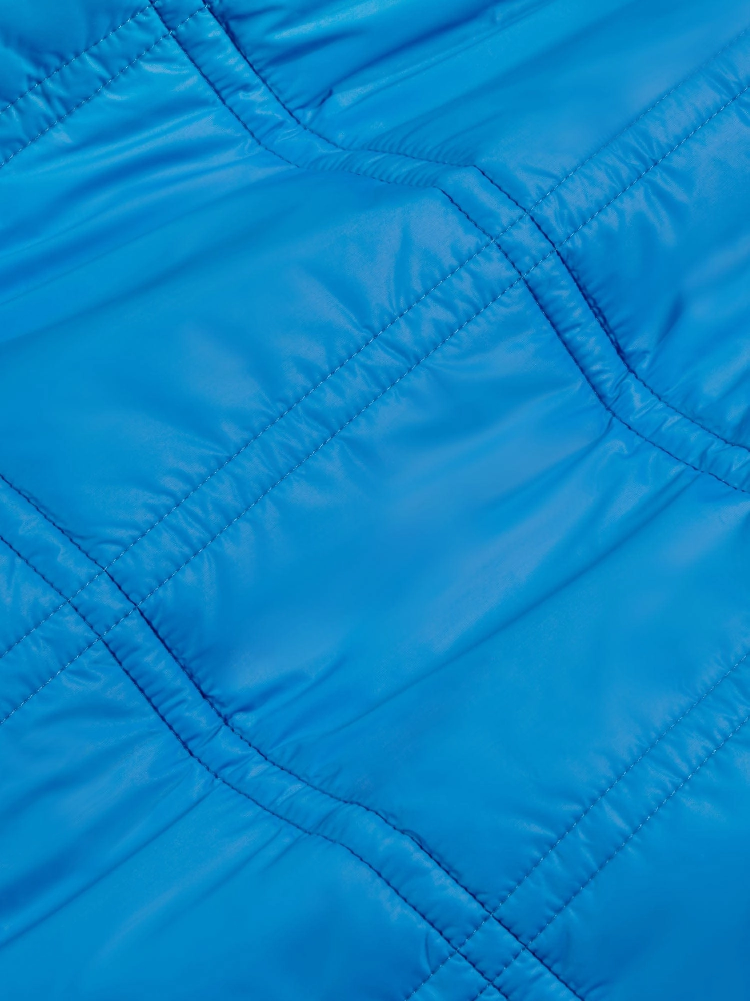 Womens Flower-Warmth Quilted Gilet—cerulean blue