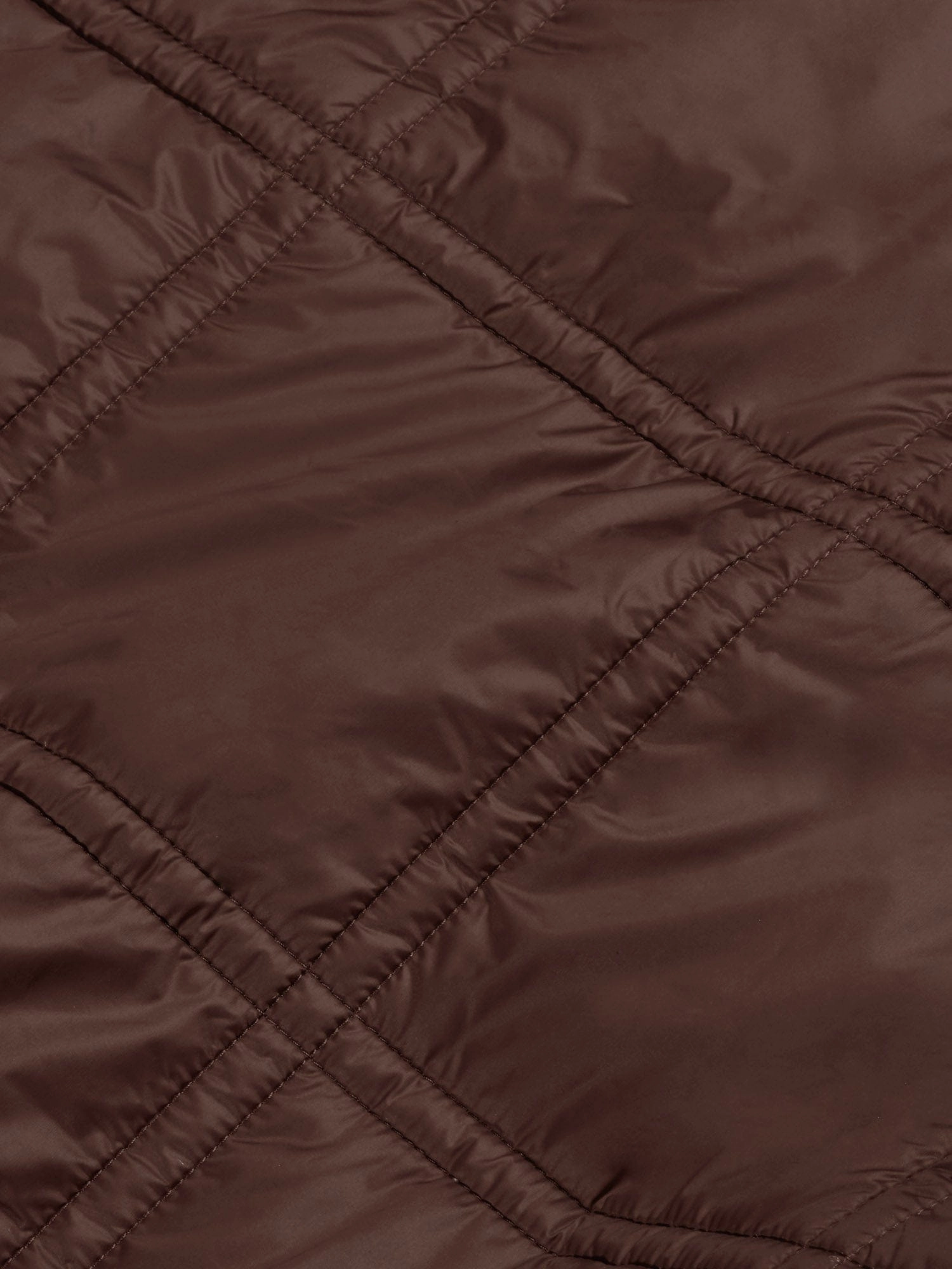 Womens Flower-Warmth Quilted Gilet—chestnut brown