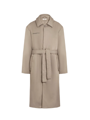Womens Flower-Warmth Trench Coat—taupe